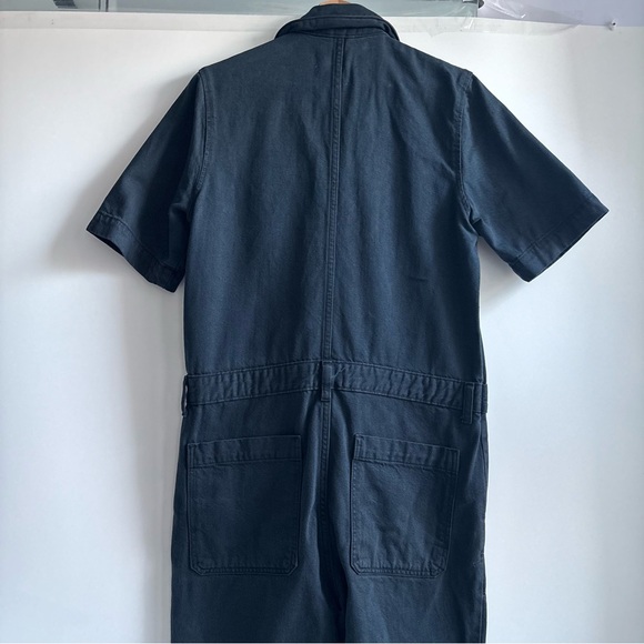 Everlane Jumpsuit Denim The Super Soft Shortsleeve Coverall Jean Navy Dark Wash - Picture 8 of 16